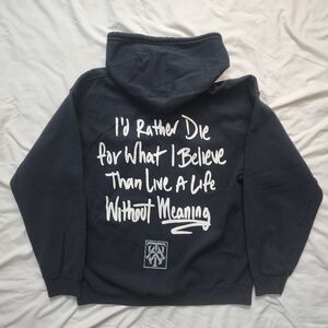 Men's The Word Alive Zip-Up Hoodie in Black - Size Large